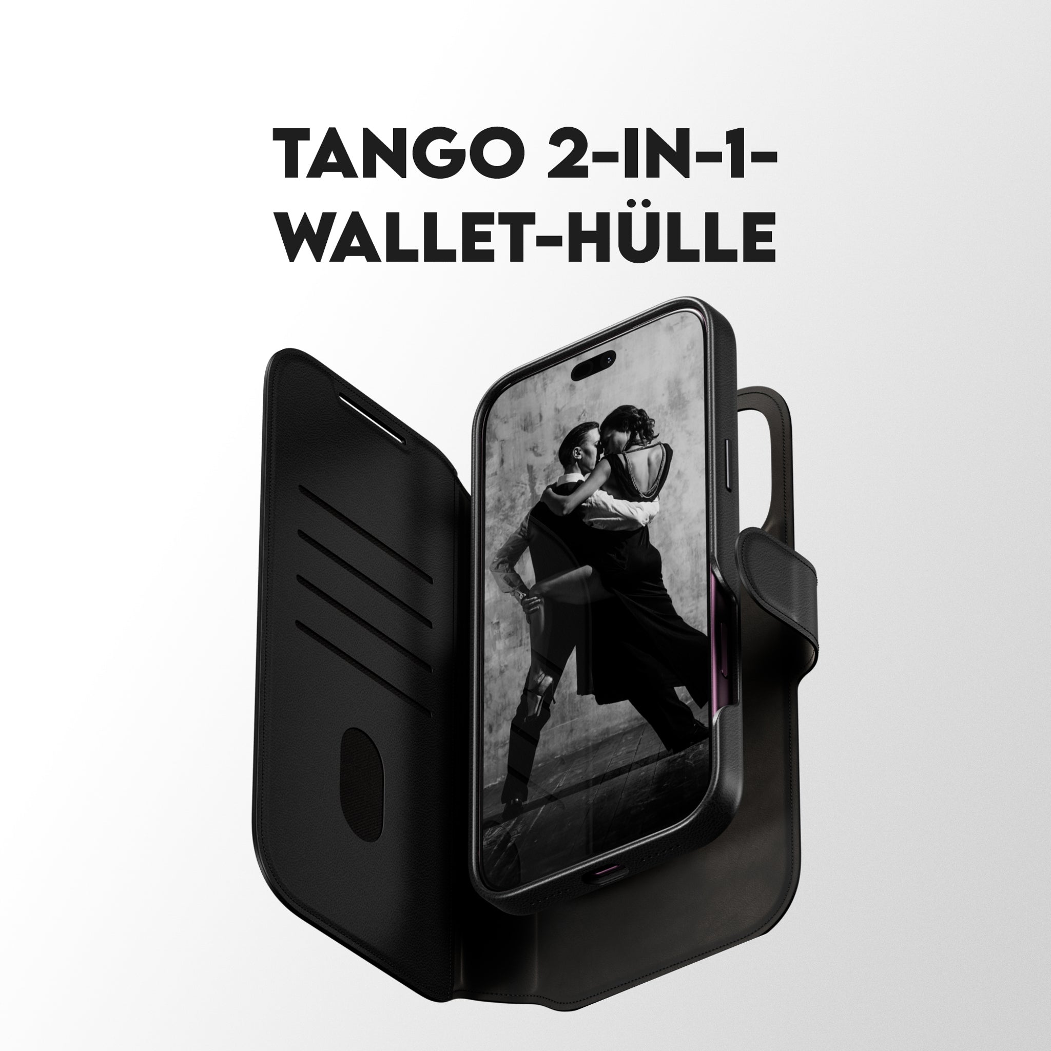 CARE™ by PanzerGlass® Tango 2-in-1 Wallet Case Schwarz m. MagSafe iPhone 18 Pro Max | 17 Pro Max